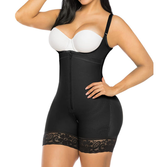 Bodysuit shapewear, high-density mesh fabric