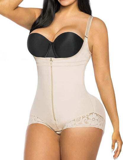 Women's bodysuit shapewear, thicker mesh fabric