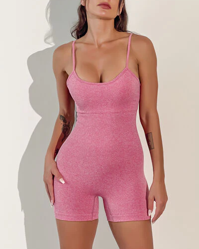 Spaghetti Strap Seamless Romper